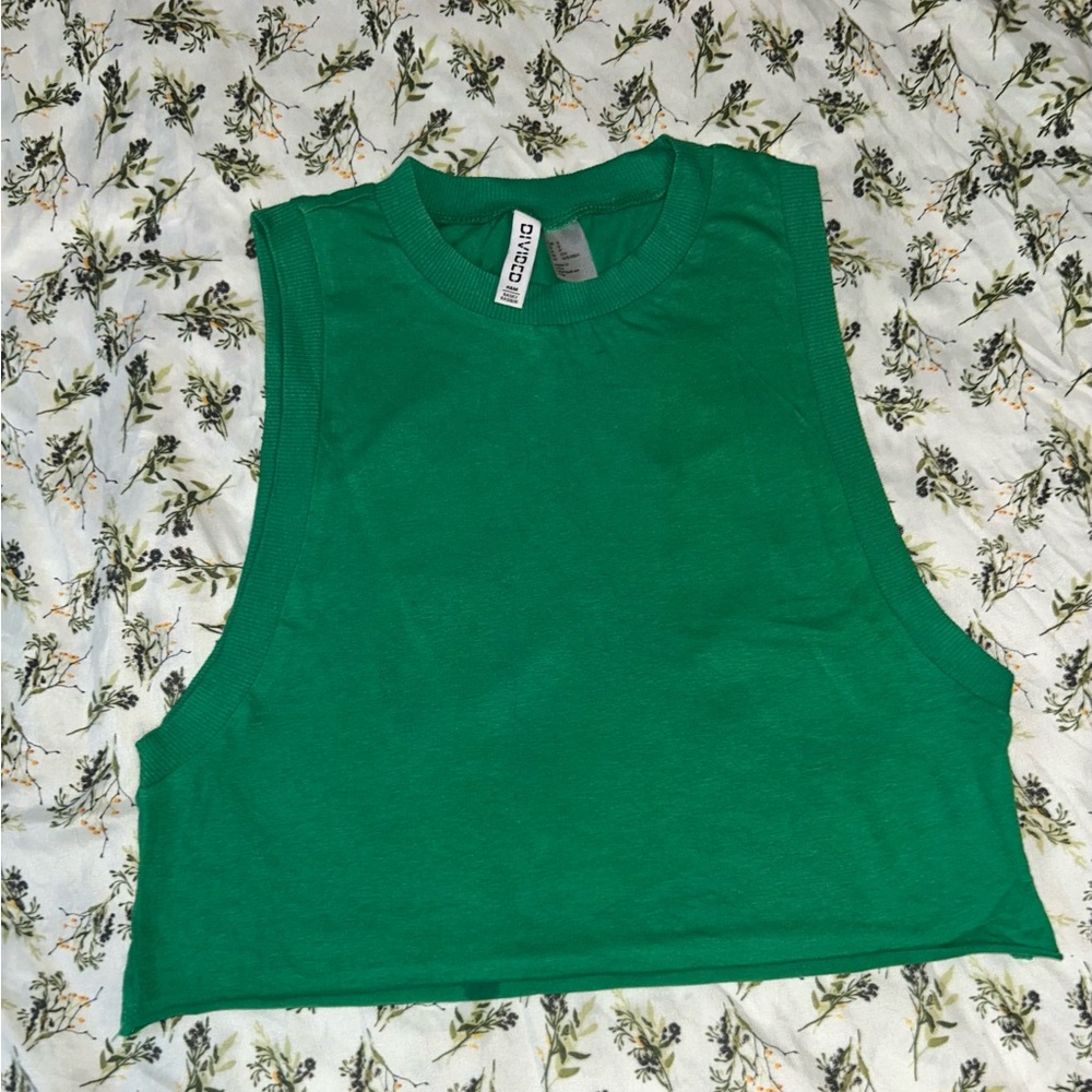 H&M Divided Vibrant Green Muscle Tee